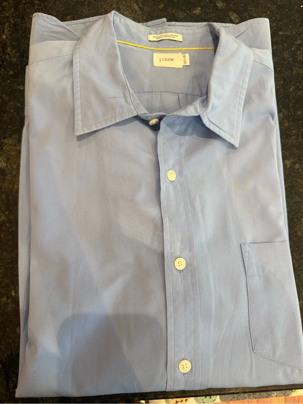 J. Crew Men's Sky Blue Long Sleeve Button-Up Dress Shirt